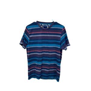 Striped Crewneck T-Shirt By Denim & Flower Ricky Singh Size M Multicolor Cotton
